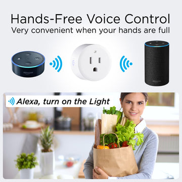 Smart Plug - WiFi Remote App Control for Lights & Appliances; Compatible with Alexa and Google Home Assistant - JONATHAN Y